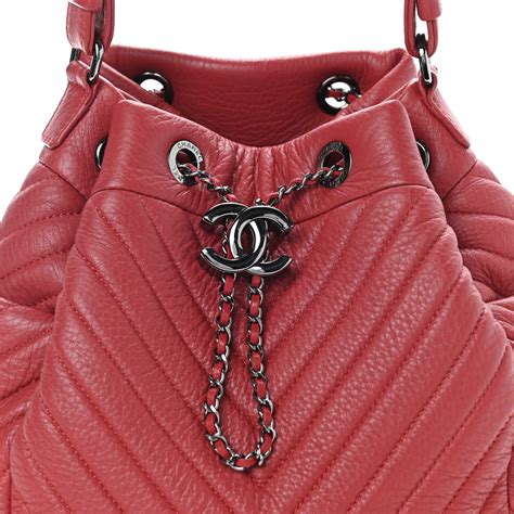 chanel deerskin bucket bag|CHANEL Deerskin Chevron Small CC Chain Bucket .